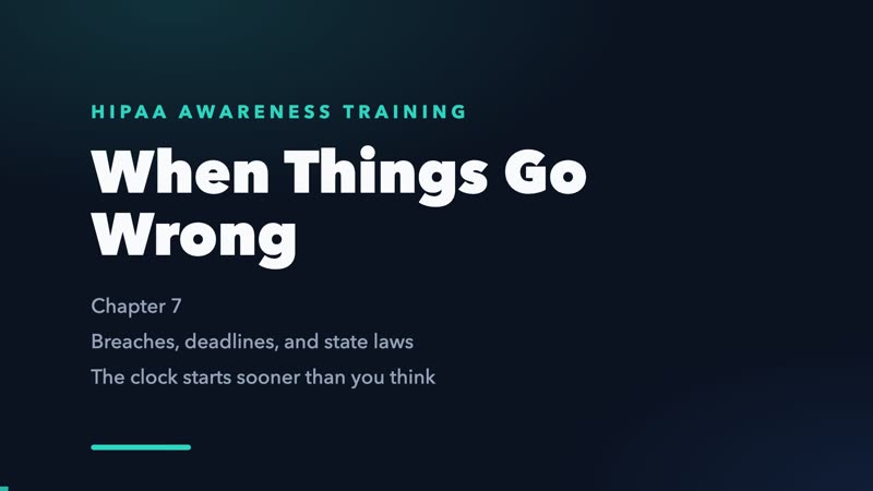 Chapter 7 title card: When Things Go Wrong
